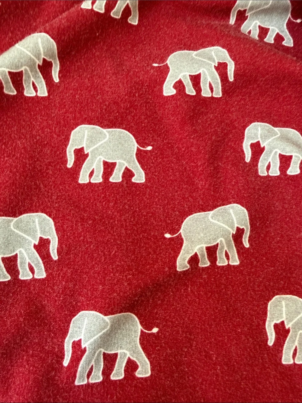 Kids Burgundy Elephant Matching Underwear Set